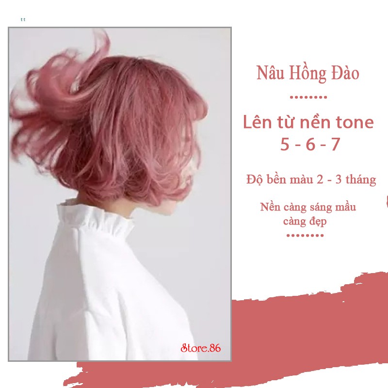 Thuốc nhuộm tóc màu Nâu Hồng Đào 100ml màu nhuộm lên chuẩn tone