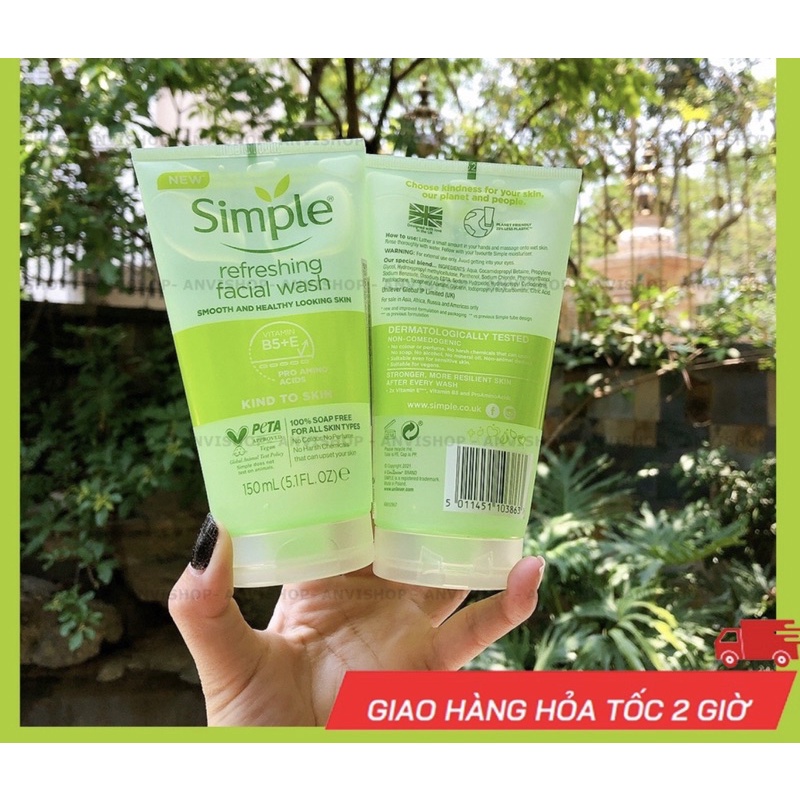 Ảnh Sữa Rửa Mặt, Toner, Nước Tẩy Trang Dịu Nhẹ Simple Kind To Skin 4
