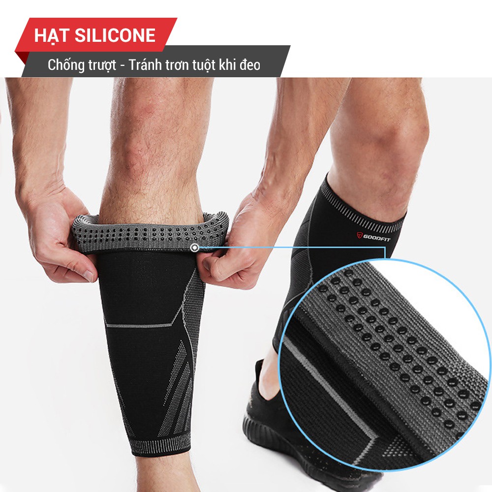 Tất ống chân ôm sát, siêu thấm hút GoodFit GF602C tất bảo vệ ống đồng, bóp bắp chân