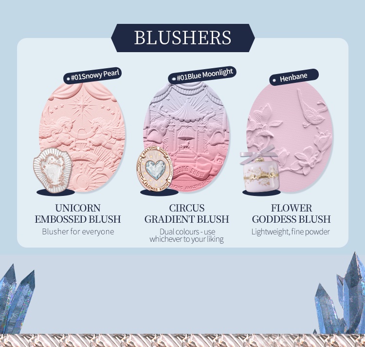 Mô tả Phấn má hồng FLOWER KNOWS trang điểm tự nhiên 3 màu tùy chọn cao cấp 5g - 8