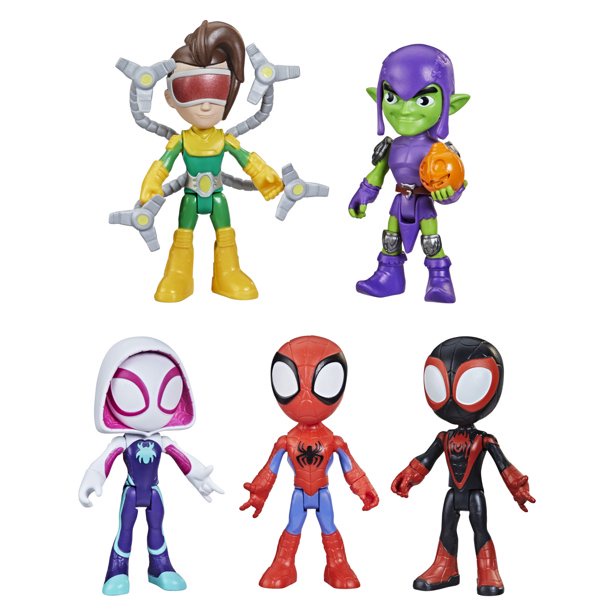 Bộ Sưu Tập 5 Mô Hình Nhân Vật Phim Marvel Spidey and His Amazing Friends