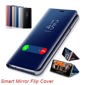 Dành Cho iPhone 16 15 iPhone16 Pro Max Plus Gương Bề Mặt Vỏ Điện Thoại Clear View Thông Minh Tự Động Ngủ Da Cứng Flip Cover Vỏ Thời Trang Giá Đỡ