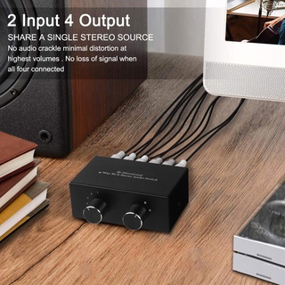 Bang 4 Chiều RCA Stereo Switch Bi-Directional 4 Trong 2 Ra 2 Trong 4 Ra R L Switcher