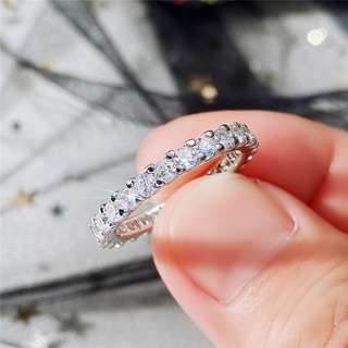 Nhẫn Cưới Bằng Bạc 925 Đính Đá Zircon Đơn Giản Thời Trang Cho Nữ