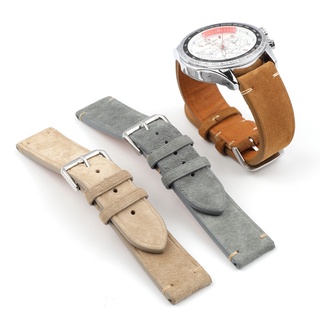 Dây Đeo Đồng Hồ Bằng Da Lộn Mềm 18 20 22 24mm Chất Lượng Cao