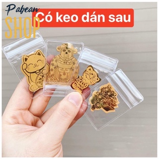 Miếng dán thần tài RỒNG, Mèo, Hổ HOT tết 2024 ( có keo dán )