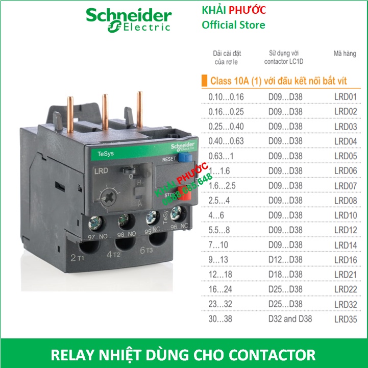 RỜ LE RƠ LE ROLE RELAY NHIỆT THERMAL OVERLOAD TESYS D 3P 3 PHA ...