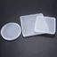 Flgo 3 Gương Vuông Tròn Khuôn Silicon DIY Nổi Bật Pha Lê Nhựa Epoxy Khuôn