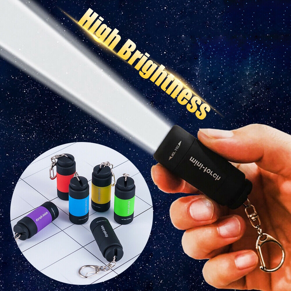 Móc Khóa Đèn LED Mini Chống Thấm Nước Có Thể Sạc Lại Bằng Cổng USB Tiện Dụng