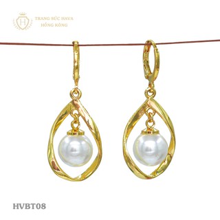Bông Tai, Khuyên Tai Nữ Dáng Dài Đẹp Xi Mạ Vàng Non Cao Cấp - Trang Sức Hava Hong Kong - HVBT08