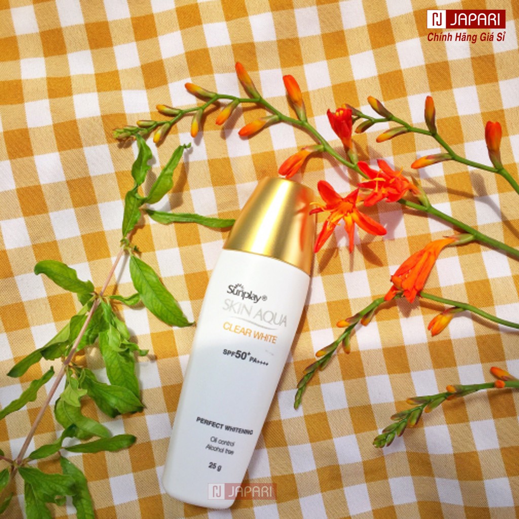 Kem Chống Nắng Skin Aqua Nắp Vàng Clear White Cho Da Dầu Mụn -Kcn Sunplay Skinaqua Nhật Bản Kiềm Dầu Nâng Tone JAPARI | BigBuy360 - bigbuy360.vn