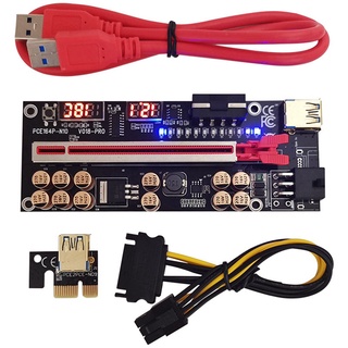 Ver018 PRO PCI-E Riser Card Cáp USB 3.0 018 PLUS PCI Express 1X Sang 16X Extender PCIe Adapter để khai thác BTC