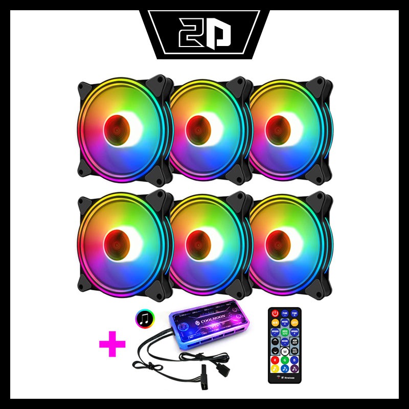 Quạt Coolmon M1 LED RGB (Quạt lẻ/ Bộ đầy đủ Hub và Remote) | Shopee ...