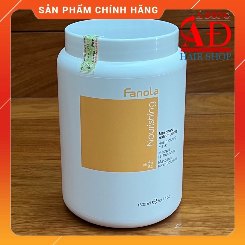 Dầu hấp ủ tóc Fanola Nourishing Nutricare dưỡng ẩm mềm mượt chính hãng Ý 1500ml