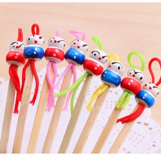 YONDR Chăm Sóc Sức Khỏe Dễ Thương Màu Sắc Ngẫu Nhiên Dụng Cụ Tẩy Sáp Gỗ Tre Búp Bê Earpicks