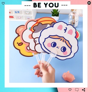 Combo 3 Cây, 1 Cây Quạt Cầm Tay Mini Họa Tiết Hoạt Hình Dễ Thương - BEYOU