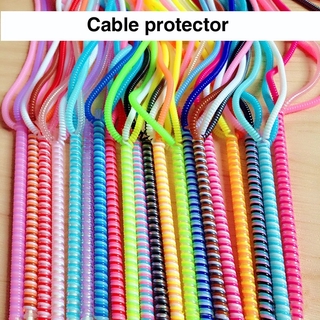 Dây điện thoại màu 60cm Vỏ bảo vệ lò xo TPU cho điện thoại di động Máy tính bảng Máy tính bảng Vỏ bảo vệ cáp xoắn ốc cho điện thoại di động Bộ sạc Android Cáp tai nghe xoắn ốc