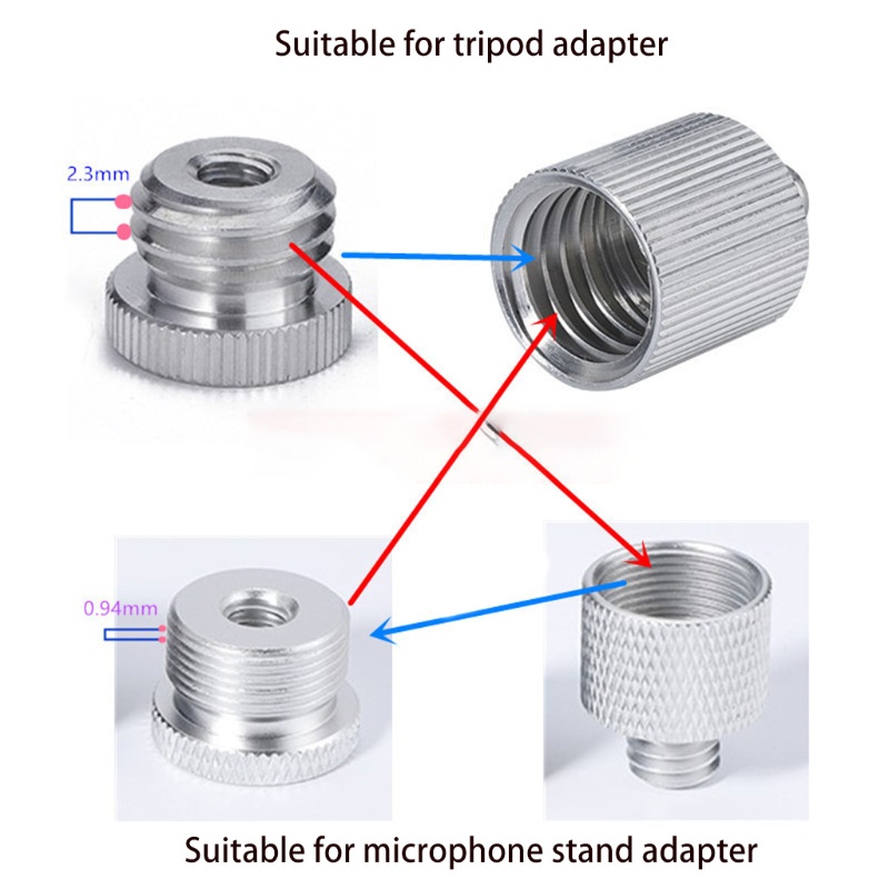 Đầu Chuyển Đổi Giá Đỡ Micro Từ 5/8" Sang 1/4" Đầu Cái 5/8 Sang 1/4 Cho Camera