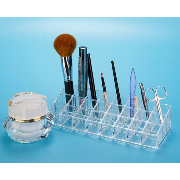Khay đựng dụng cụ trang điểm mica trong suốt loại 24 ô