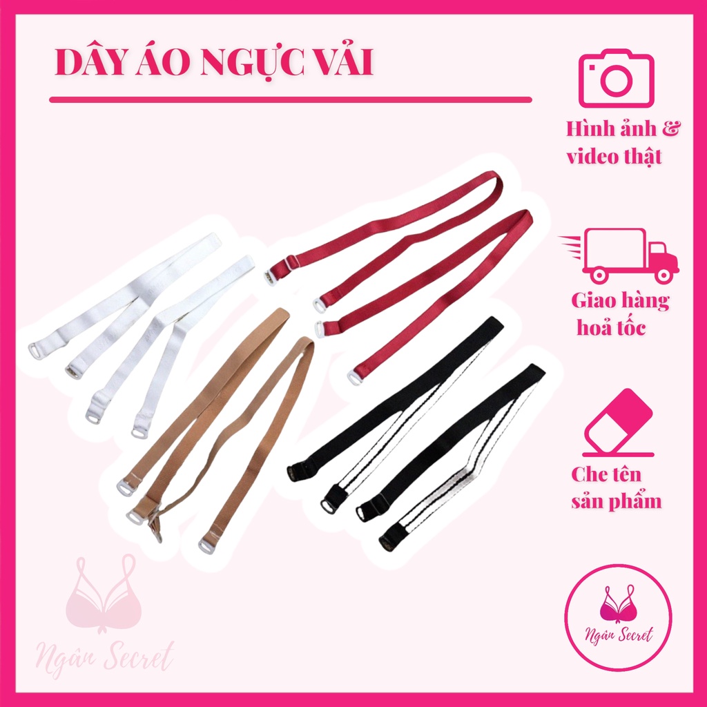 Dây áo ngực vải, móc nhựa Có Thể Điều Chỉnh
