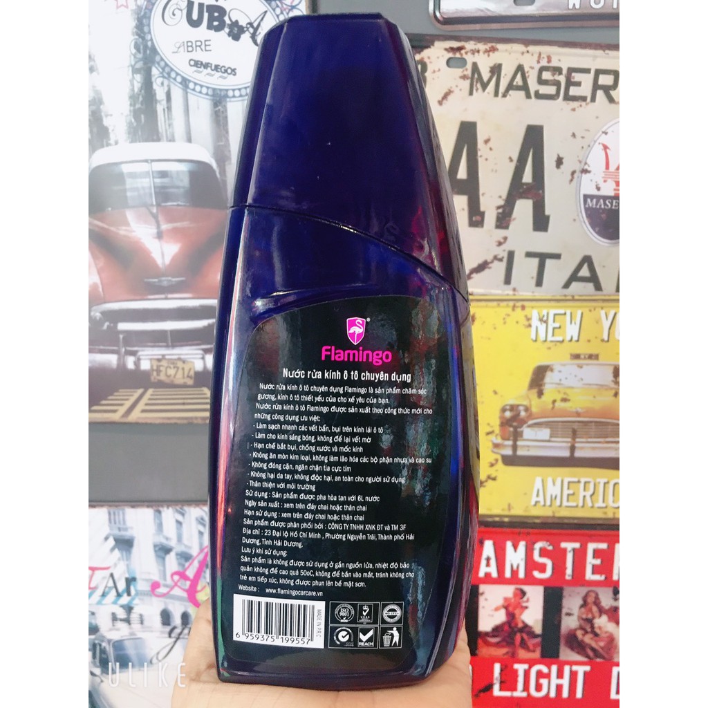 Nước Đổ Kính, Nước Rửa Kính Chống Đông Kính Ô Tô Flamingo F032 500ml