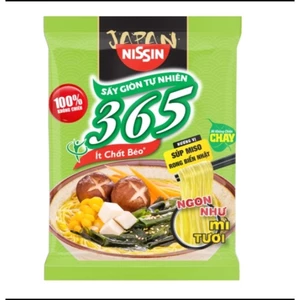 Thùng 30 gói Mì không chiên Nissin Chay hương vị súp Miso Rong Biển Nhật 66gr