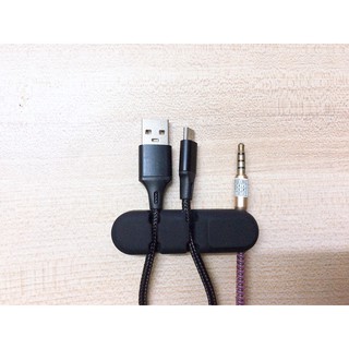 Thanh silicon nhiều khe gắn cố định dây cáp sạc, dây điện, tai nghe, sắp xếp gọn gàng dây nhợ cho bàn làm việc, xe hơi