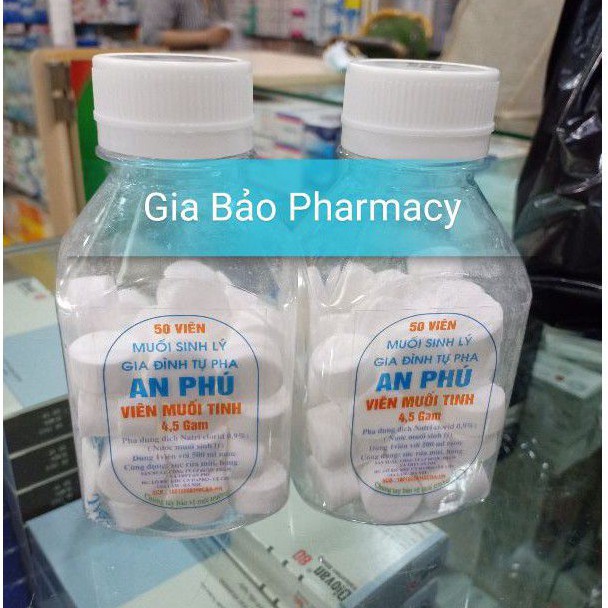 Viên muối tinh Nacl súc miệng lọ 50 viên | Shopee Việt Nam