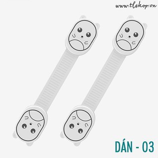 Chốt khóa tủ an toàn cho bé, Cài khóa an toàn, Khóa tủ nhựa, trẻ em, khóa tủ lạnh an toàn cho bé hình cún