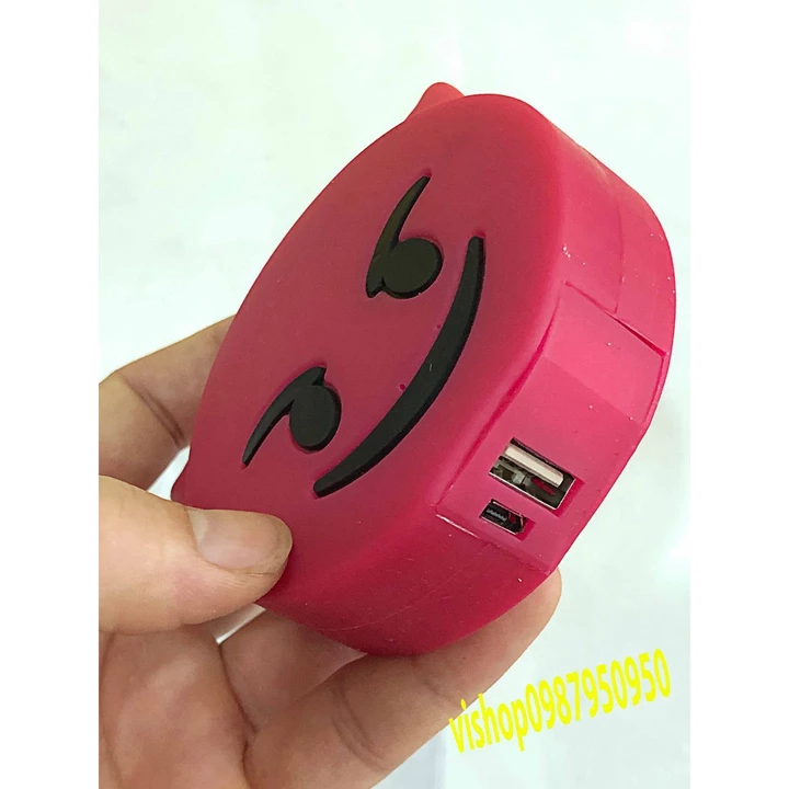 SẠC DỰ PHÒNG MẶT QUỶ NHỎ KUTE HỘT ME cute-sạc dự phòng hình thú dễ thương – 7