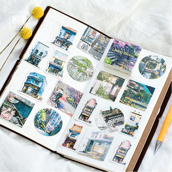 Hộp 45 miếng dán trang trí kiểu dáng dễ thương sáng tạo | BigBuy360 - bigbuy360.vn