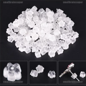 100 Nút chốt khuyên tai bằng silicon tiện lợi