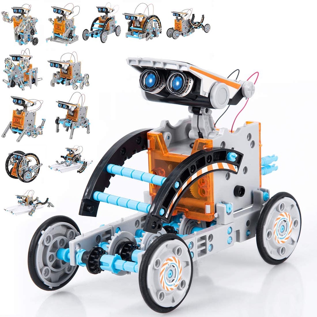 Đồ chơi robot năng lượng mặt trời 13 trong 1 cho bé trai 8-10 tuổi kèm phụ kiện