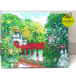 Tranh tô màu số hóa Madoca có khung 40x50cm kết hợp TVN4 và TVN5