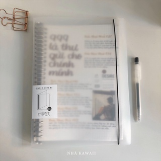 Sổ còng bìa nhựa cứng kèm giấy & 4 tab phân trang Binder Note