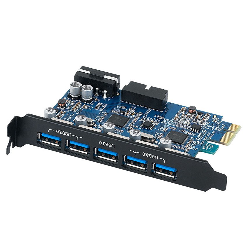 Mã 44DIENTU80K giảm 6% đơn 400K] Card chuyển đổi Pcie to usb 3 0 7 Port USB   cho máy tính bàn ORICO PVU3502I DC689 | Shopee Việt Nam