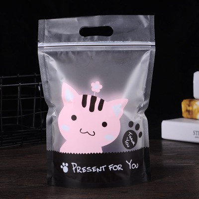10 Túi nhựa đựng bánh kẹo có keo dán họa tiết giáng sinh dễ thương