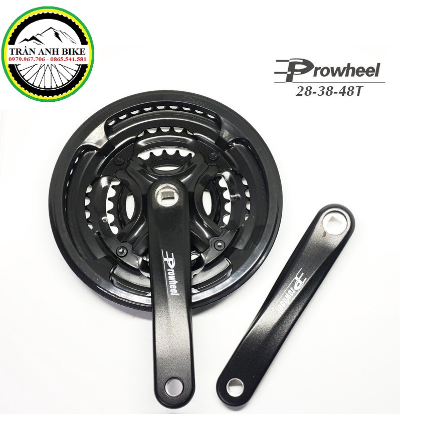 Đùi dĩa xe đạp Prowheel crankset AD43 28-38-48T | Shopee Việt Nam
