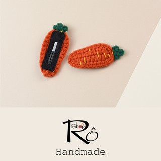Kẹp tóc cà rốt cho nữ và bé gái 5.5cm |Cặp tóc xinh |Shop Rô Handmade