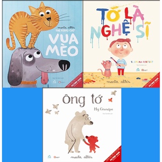 Sách Song Ngữ Combo Trẻ tự tin thể hiện tài năng Tớ là nghệ sỹ +Ông tớ + Vua mèo Cho bé 3-8 tuổi