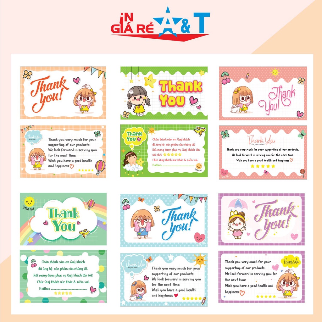 <GIÁ TẬN XƯỞNG IN> Thẻ cảm ơn, nhãn cảm ơn 100 nhãn giấy-NEW1a