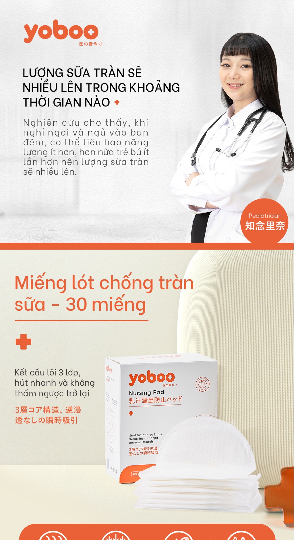 Mô tả Hộp 30 Miếng Lót Thấm Sữa Mẹ yoboo Chất Lượng Nhật Bản - 1