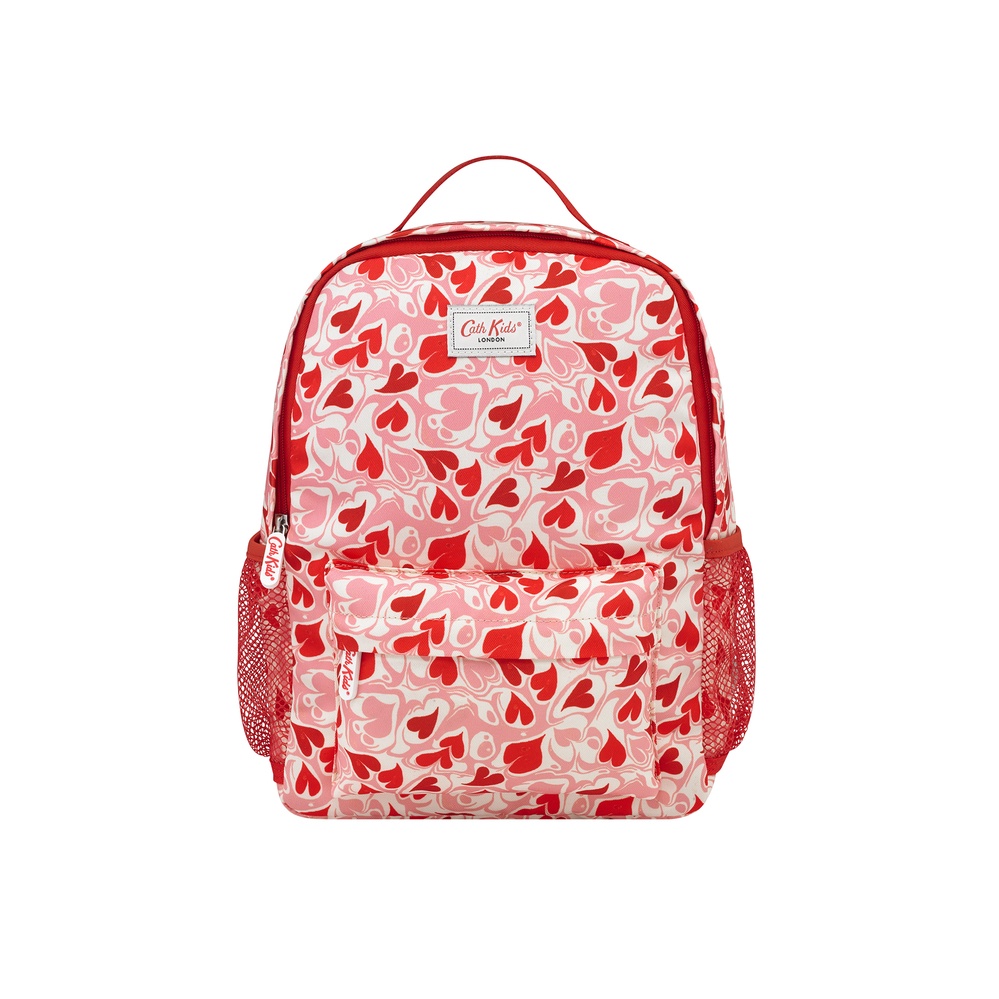 Cath Kidston - Ba lô cho bé/Kids Modern Large Backpack - Marble Hearts Ditsy - Pink -1040548