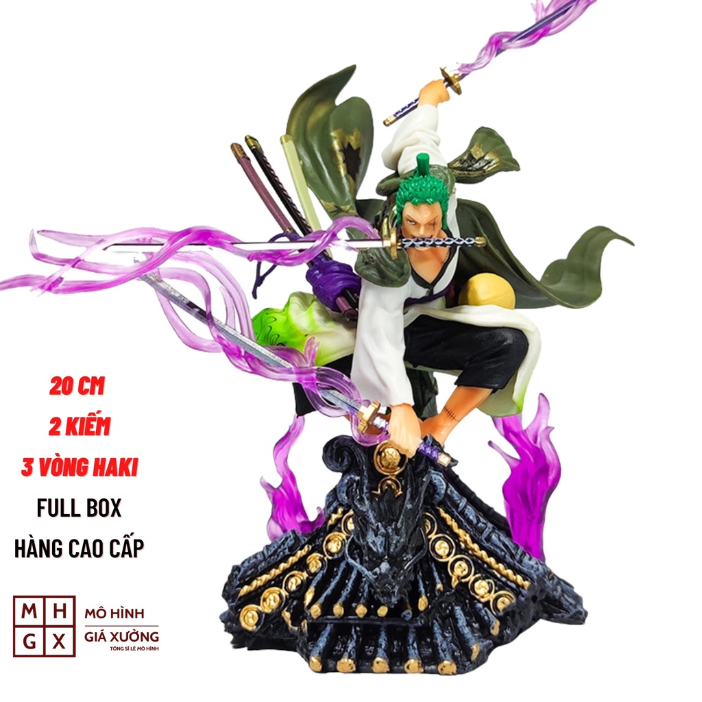 Mô Hình OnePiece Zoro Asura 3 đầu 6 tay siêu ngầu - Cao 39cm - Figure  OnePiece - Hộp màu