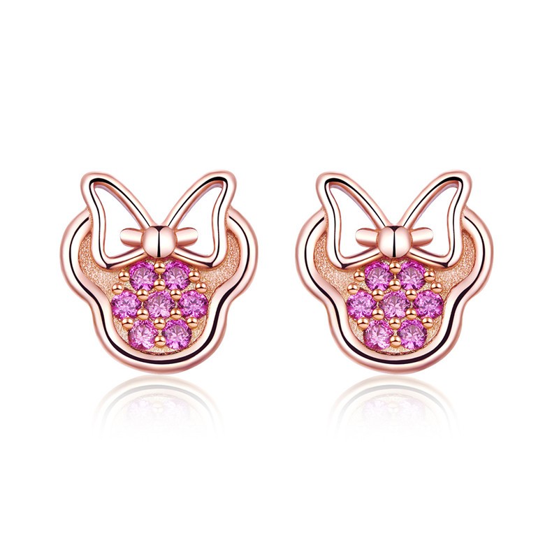 Bamoer Bông Tai bạc 925 Đính Đá zircon Lấp Lánh