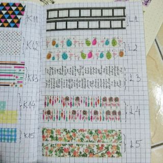 Washi Tape - Băng keo giấy in hình -  trang trí bản 1,5cm Mẫu Họa Tiết 🌟🌟