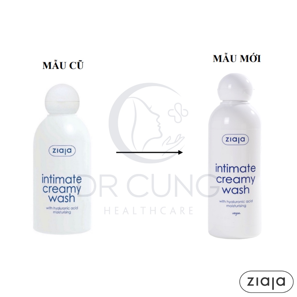 Bác Sĩ Cung Dung Dịch Vệ Sinh Phụ Nữ Ziaja Intimate with Hyaluronic Acid – Dưỡng Ẩm, Dịu Nhẹ, Giảm Khô Rát (Chai 200ml)