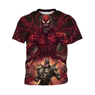 Marvel Venom Người Nhện Trẻ Em Đẹp Trai Áo Thun Nữ Tay Ngắn Trẻ Em Mùa Hè Khoa Học Viễn Tưởng Phim Áo Thun