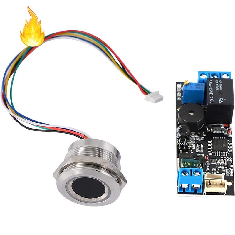 Bảng Mạch K202 DC12V Điều Khiển Vân Tay + R503 Nhận Diện Dấu Vân Tay ...