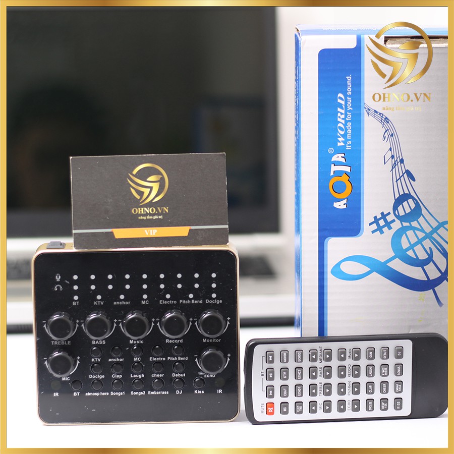 Sound card thu âm live stream V10 Bluetooth phiên bản 2019 Shopee
